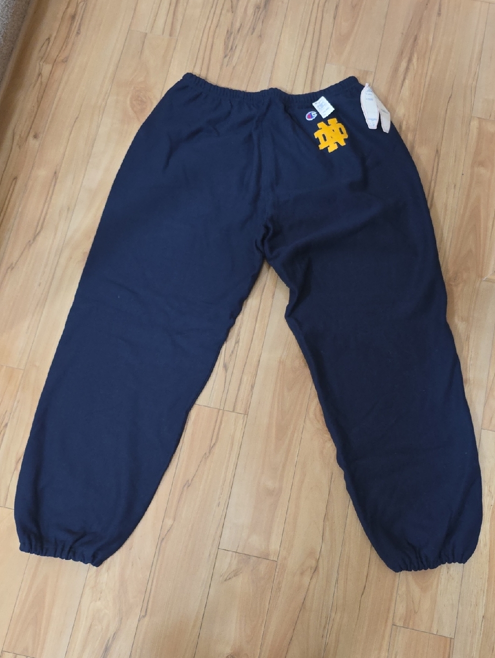 Champion Reverse Weave Vintage Navy Notre Dame Logo Sweatpants Mens XXL NWT